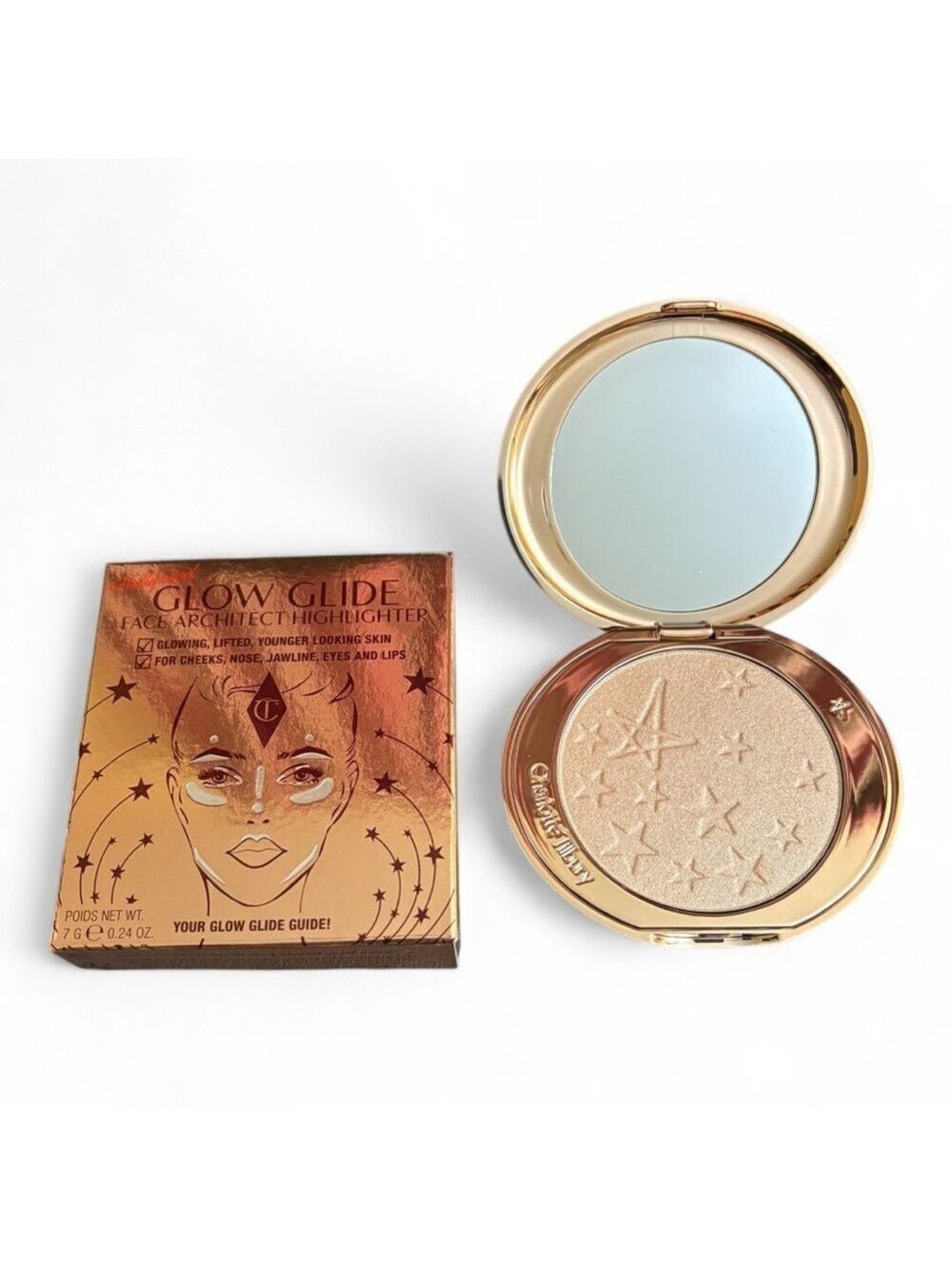Charlotte Tilbury Glow Glide Face Architect Highlighter in Champagne Glow NIB